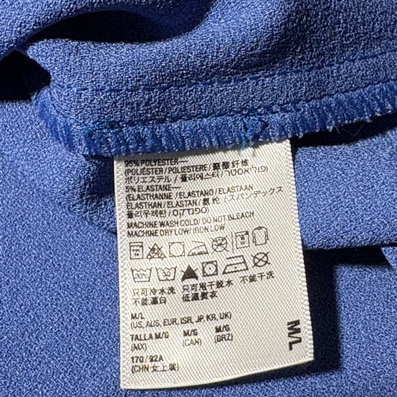 American Apparel Cobalt Blue V-Neck Comfortable Dress Size M/L - Picture 6 of 12